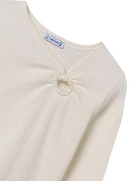 Camiseta Mayoral Franzida Crua para menina