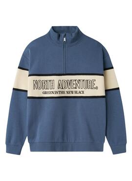 Moletom Name It com borda azul para menino