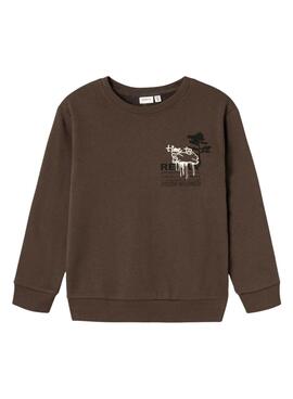 Moletom Name It Oputer Marrom para menino