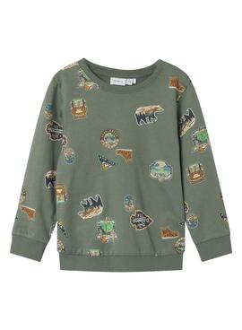 Sweatshirt Estampada Name It Nenno Verde para menino
