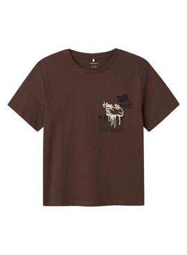Camiseta Name It Onkel Marrom para menino