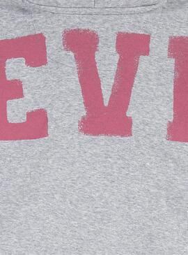 Hoodie Levis Collegiate Cinza para menina