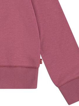Moletom Levis com logo de gola redonda para menina.