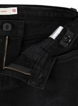 Jeans Levis 710 Preto Super Skinny para menina