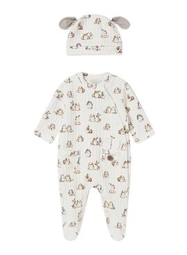 Macacão Mayoral com gorro de coelho para bebê