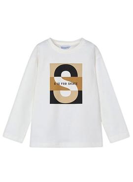 Camisa Mayoral Skate Branca para crianças