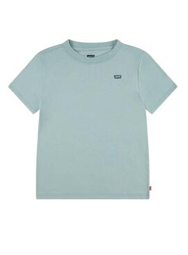 Camiseta Levis Batwing Chest turquesa para menino