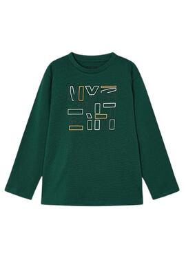 Camiseta Mayoral Pixel Art Verde para criança