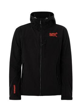 Jaqueta Superdry Softshell Trekker com Capuz Preto para homem