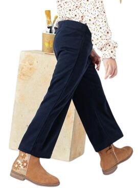 Calças Mayoral Denim Tricot para menina