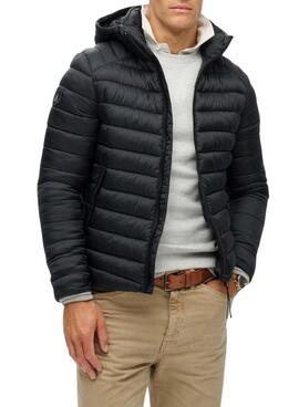 Jaqueta Superdry Fuji Sport Acolchoada com Capuz Azul Marinho para homem