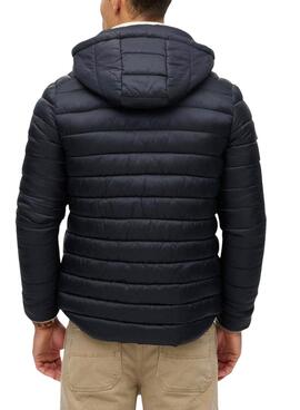 Jaqueta Superdry Fuji Sport Acolchoada com Capuz Azul Marinho para homem