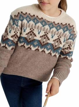 Camisola Mayoral Jacquard Borda para menina