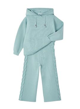 Conjunto Mayoral Tricot Azul para menina
