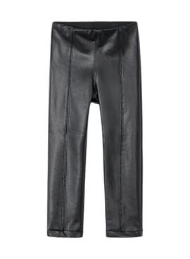 Leggings Mayoral Couro Sintético Preto para menina