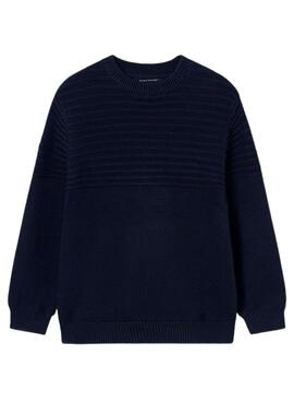 Camisola jacquard Mayoral Fantasy Azul Marino menino