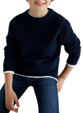 Camisola jacquard Mayoral Fantasy Azul Marino menino