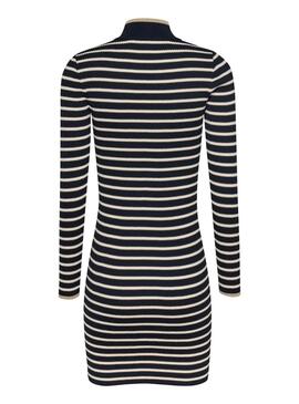 Vestido Tommy Jeans Tip Zip azul marinho para mulher