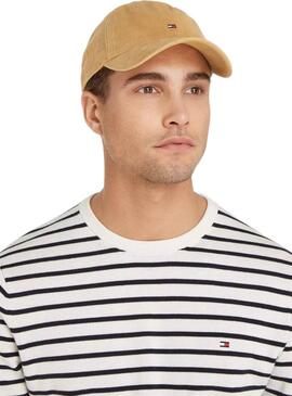 Boné Tommy Hilfiger Flag 85 bege para homem