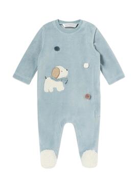 Pijama Tundosado Mayoral Azul Céu para bebê