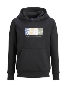 Camiseta Jack and Jones Colorblock Preto para criança