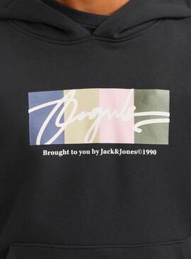 Camiseta Jack and Jones Colorblock Preto para criança