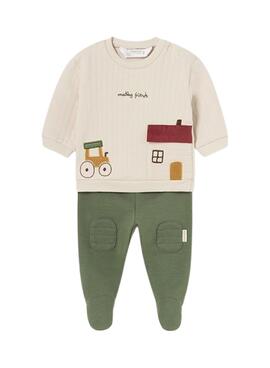 Conjunto Mayoral Moletom Casinha Verde para bebê