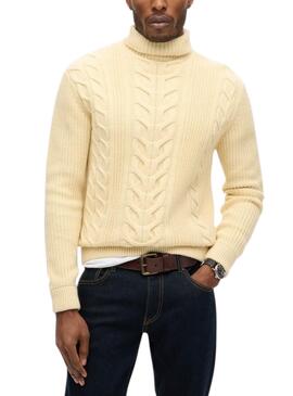 Camisola Superdry Merchant Cable Creme para homem