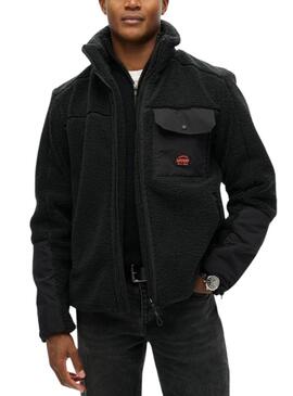 Casaco Superdry Borg preto para homem