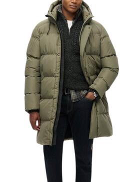 Casaco Acolchoado Superdry Mid Verde para homem