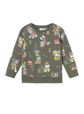 Sweatshirt Name It Patrulha Pata Verde para menino