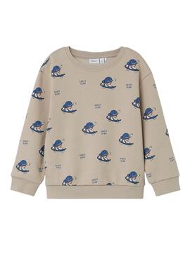Sweatshirt Name It Otto Bege para crianças