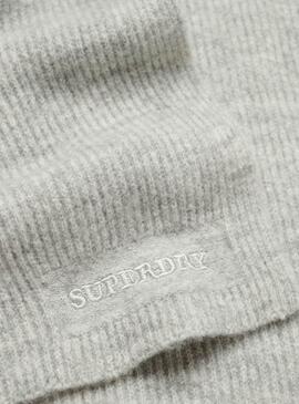 Cachecol Superdry Soft Rib Cinza para mulher