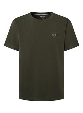 Camiseta Pepe Jeans Solid Verde para homens