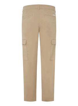 Calça Pepe Jeans Twill Cargo Bege para homens