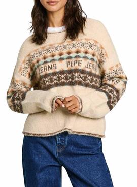 Maglia Pepe Jeans Hitty Beige per donne