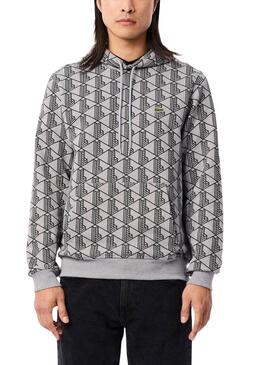Sweatshirt Monograma Lacoste cinza para homem