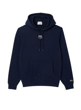 Moletom Lacoste Paris Hood Azul Marinho para mulheres e homens