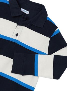 Polo Mayoral Listrado Azul Escuro para menino