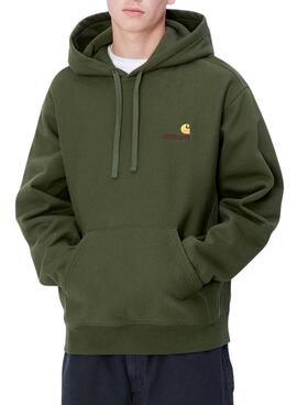 Moletom Carhartt Hooded American Script Verde para homem