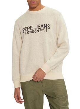 Camisola Pepe Jeans Cardin beige para homem