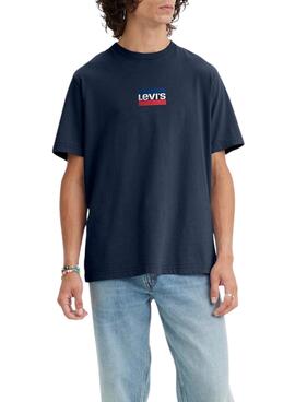 Camiseta Levis Graphic Mini Azul Marinho para homem