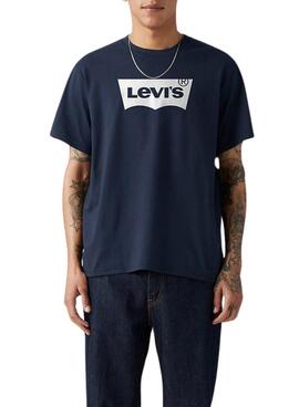 Camiseta Levis Housemark Azul Marinho para homem