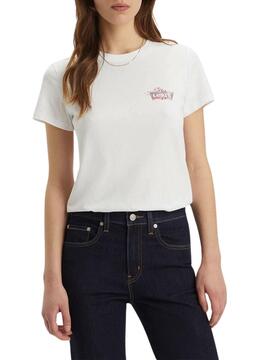 Camiseta Levis The Perfect Tee Floral Branca para mulher