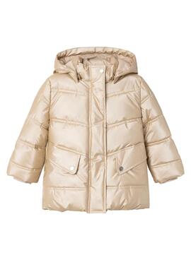 Puffer Name It Maggy Brilhante Bege para menina