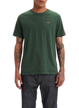 Camiseta Levis Básica Verde para homem