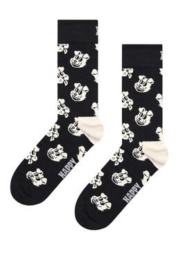 Meias Happy Socks Pets Branco e Preto para mulher e homem