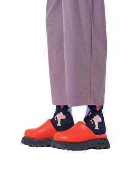 Meias Happy Socks Ice Cream Azul Marinho para mulher e homem