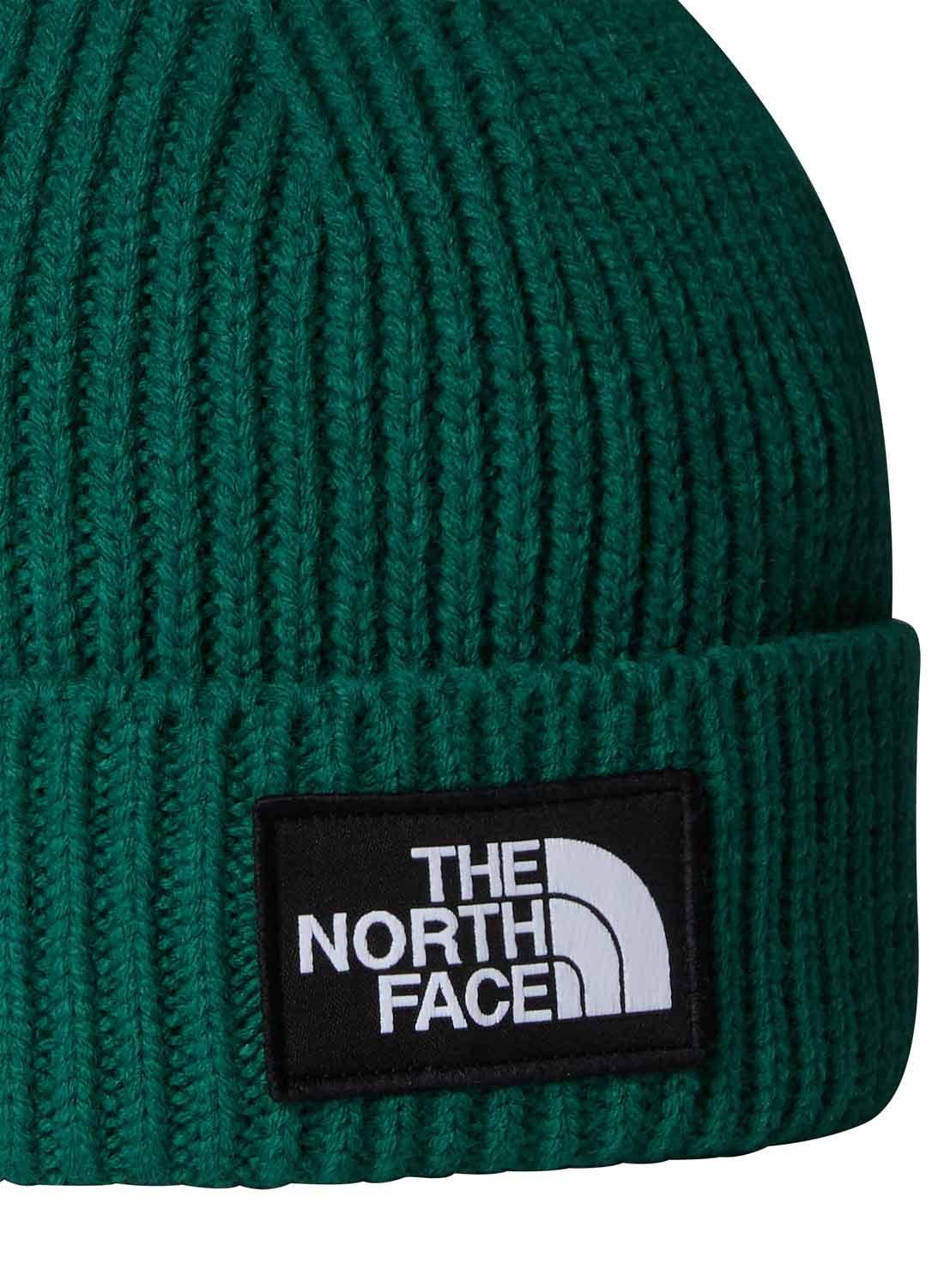 Gorro The North Face Box Logo Verde para crianças