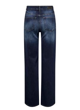 Jeans Only Madison Blush Wide Leg Azul Escuro para mulheres
